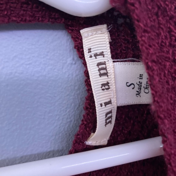 Francesca's Mi Ami Burgundy Twist Back Sweater - Picture 5 of 5